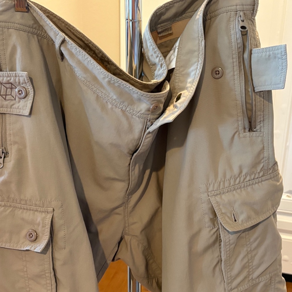 Clothing Arts Mens Adventure Travel Shorts P-Cubed Pick-Pocket Proof Khaki 42 - Picture 13 of 14